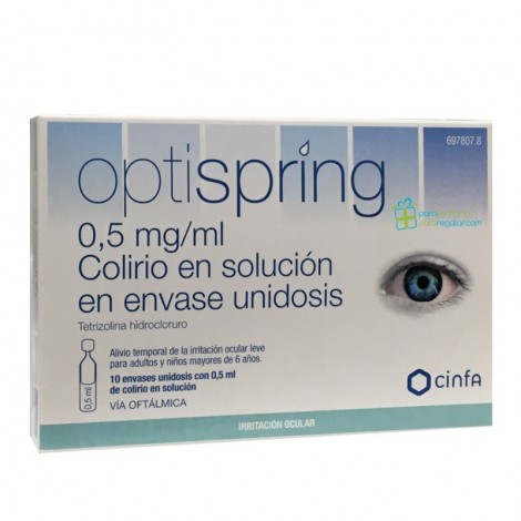 Optispring colirio en solución irritación ocular