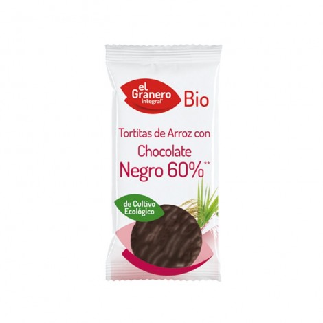 Tortitas de arroz con chocolate negro Bio El Granero